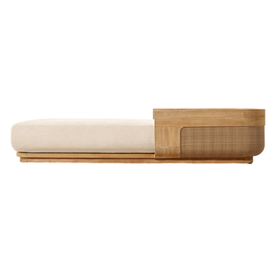 Elegant Hotel Emma Teak Outdoor Chaise Lounge Contemporary Villa Hospitality <b>Sunbed</b> Furniture - Product Image 4