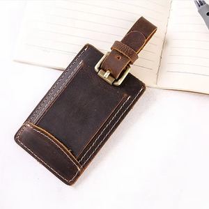 Durable Genuine Leather Baggage Tags with Adjustable Buckle <b>Straps</b> Professional Grade Full Grain Leather Identifiers LTG-0342 - Product Image 1