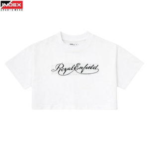 เสื้อยืดครอปสตรีทแวร์ทรงหลวมสไตล์อเมริกัน ผลิตจากผ้าฝ้ายพรีเมียม ผู้ผลิตและจำหน่ายเสื้อผ้าขายส่ง - Product Image 1