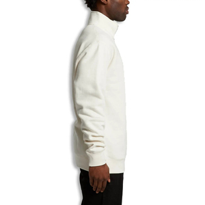 Sudadera de punto para hombre con cremallera de un cuarto, corte regular, cuello alto, color liso, tejido French Terry, para otoño - Product Image 2