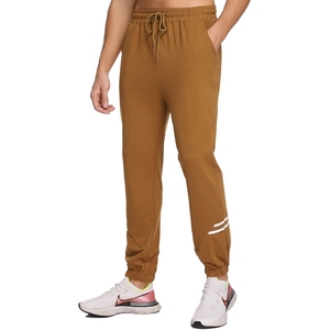 Men <b>Brown</b> Elastic Waist <b>Jogger</b> Sweatpants With Side Stripe Casual Athletic Pants Drawstring Closure Midweight Knitted Fabric - Product Image 1