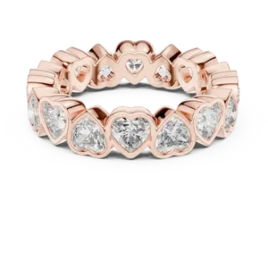 Bague Éternité Unisexe en Argent 925 avec Diamants de Laboratoire en Forme de Cœur Sertis en Bezel, 3.68 CTW Couleur E, Bijou Fin Romantique, Cadeau - Product Image 5