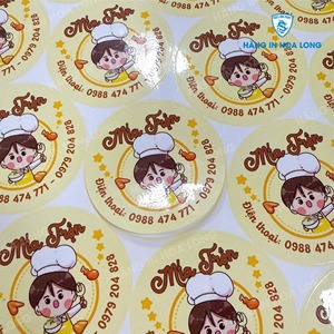 Autocollant en papier avec logo personnalisé écologique, pelliculage brillant, pour l'emballage de bocaux et de bouteilles, fabricant au Vietnam - Product Image 3