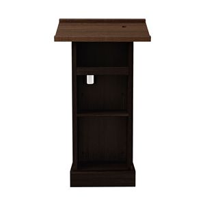 Leggio da Chiesa in Legno Alto 44 Pollici con Supporto per Microfono e 2 Ripiani per Presentazioni - Product Image 2