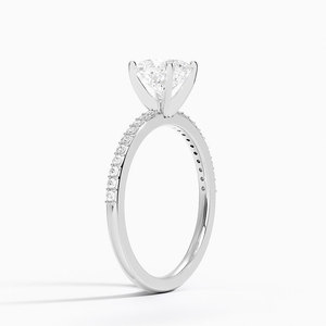 Anillo BOJ 046 con Corte Cojín, Plata 925, Delicado, con Garras Compartidas y Baño de Rodio, Anillo de Boda con Moissanita de 2ct, Color D, VVS1, Certificado GRA - Product Image 2