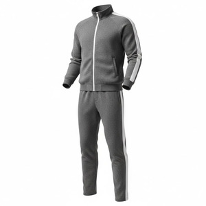 Conjunto de Sudadera con Capucha y Pantalones Deportivos de Algodón de Alta Calidad, Unisex, Casual, Transpirable, Ligero, con Cierre de Cremallera, Marca AL - Product Image 1