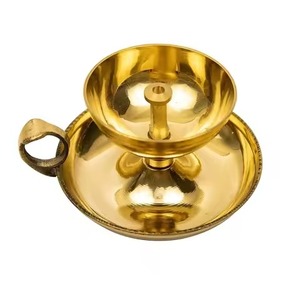 Decorative Brass Diya Elegant Design Oil Lamp Traditional Style Diwali Festival Pooja <b>Mandir</b> Decor - Product Image 4