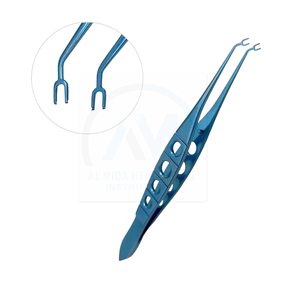 Pinzas Quirúrgicas Azules con Puntas Curvas para Cirugía General, Instrumento Manual con Certificación CE, Clase I - Product Image 3