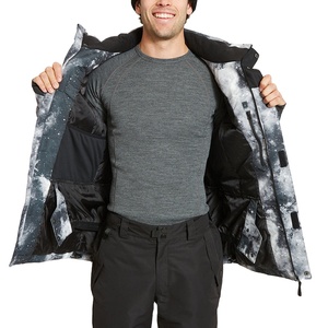 Chaqueta de esquí y snowboard para hombre, estilo vintage 2026, popular, de caparazón rígido, cálida, para exteriores, talla grande, cortavientos, de poliéster sostenible, con cremallera completa - Product Image 3