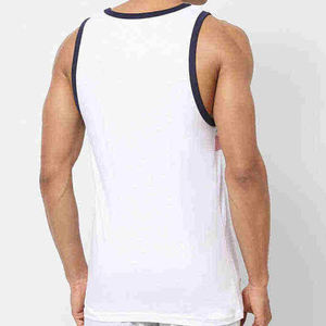 Camisetas sin Mangas de Hombre al por Mayor, Personalizadas con Logotipo, Cómodas, de Color Sólido, Casuales, de Poliéster/Algodón, Transpirables, Tejidas, Estilo Urbano - Product Image 5