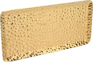 Plateau de service multifonctionnel en métal de luxe moderne et écologique, en acier inoxydable martelé, rectangulaire, pour salon, chambre, cuisine - Product Image 2