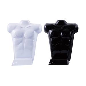 Support de mannequin du haut du corps masculin avec torse en plastique pour exposer des vêtements ou des accessoires - Product Image 2