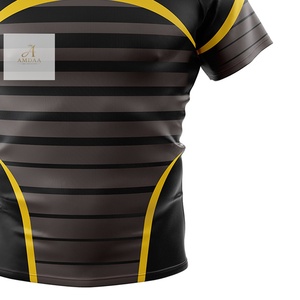 Camiseta de Rugby Personalizada con Etiqueta Privada, Nueva Moda, Color Sólido, Gran Cantidad, Buena Venta, Servicio OEM ODM - Product Image 4