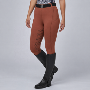 TESSUTO Culotte d'équitation d'hiver pour femme, unie, doublée polaire, taille haute, extensible dans quatre directions, sans coutures, avec assise intégrale en silicone - Product Image 1