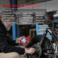 Herramienta de Diagnóstico para Motocicletas, Escáner de Sistema Completo, Reinicio de ABS y ECU, Prueba de Inyectores, Prueba de Batería, Pantalla Táctil a Color de 5 Pulgadas