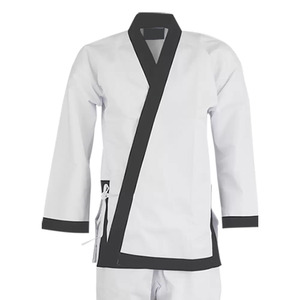 Durable Karate Gi Uniform Set Made from Soft Comfortable Breathable Cotton Blend Fabric with Reinforced Collar and <b>Knees</b> - Product Image 3