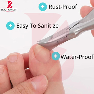 <b>Top</b> Trendy Product Custom Logo Professional Stainless Steel Cuticle Nipper Anti-Slip Handle High Precision Nail Manicure Tool - Product Image 3