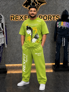 Conjunto de Pantalones Deportivos y Camiseta Gráfica Oversize para Hombre, Chándal Personalizado de Estilo Urbano, Ajuste Regular Informal, Ropa Deportiva de Dos Piezas 100% - Product Image 6