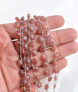 Piedra de sol natural facetada redonda, 8 pulgadas, piedra preciosa natural para la elaboración de joyería fina. - Product Image 4