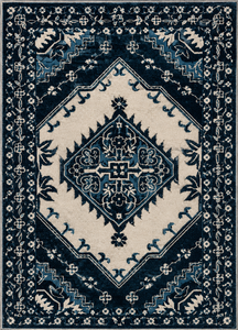 Tapis traditionnel oriental uni en peluche 100% laine, bordure ivoire, 5x8 pieds, envers en nylon, pour salon - Product Image 3
