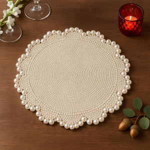 Embroidery Beaded Eco-Friendly Customizable Indian Decorative Dining Home Events Wedding Party Placemats - Product Image 6