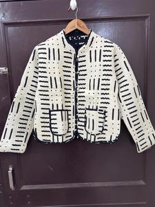 <b>Quilted</b> <b>Jacket</b> Women's Cotton Mandarin Collar Full Sleeve Floral <b>Pattern</b> Autumn Winter Regular Length Waterproof Button Closure - Product Image 3