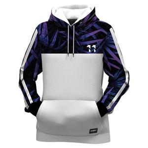 Sudadera con Capucha Negra para Hombre, Estampado Geométrico de Calavera, Sublimación, 100% Poliéster Tejido, Ropa Urbana de Otoño - Product Image 2