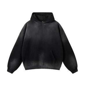 Sweat-shirt à capuche pour homme, imprimé par sublimation, tie-dye rouge et noir, pull décontracté, coupe classique, avec poches, pour l'automne - Product Image 6