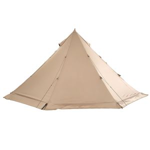 Tente d'hiver portable pour 4 personnes, imperméable, en toile légère, abri 4 saisons avec ouverture pour poêle, idéale pour le camping - Product Image 4