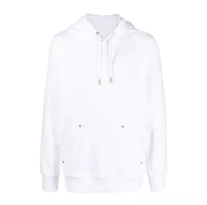 Sudadera con Capucha Estilo Urbano, Apliques Bordados, Lavado Ácido Vintage, Efecto Desgastado por el Sol, Corte Regular, 100% Algodón, Otoño, Hombre - Product Image 1