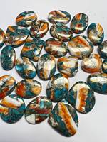 Pierres précieuses en turquoise naturelle polie certifiées, formes variées, multicolores, taille libre, pour la fabrication de bijoux TASBIYA GEMS