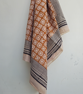Wholesale Hand Block Print 100% Soft Cotton <b>Sarong</b> Bagru Floral Pareo Beach Cover Up for Women Summer Vacation <b>Wrap</b> Bohemian - Product Image 1