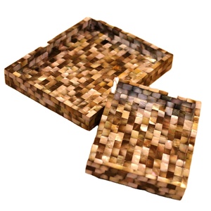 ถาดไม้ม็อบและฝังกระดูกทำด้วยมือลายศิลปะถาดหรูหราออกแบบตามสั่งสำหรับบ้านโรงแรมและงานเฉลิมฉลอง - Product Image 3