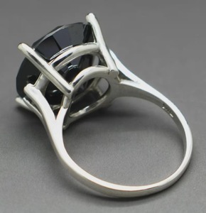 Black Moissaite Diamond <b>Ring</b> 925 Sterling Silver Beautiful Customized Diamond & Other Diamond Jewelry Gift For Her - Product Image 4