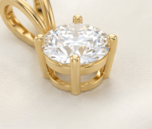 จี้เพชรแล็บโกรว์ทรงบริลเลียนท์วินเทจทองคำขาว 18K |   เครื่องประดับชาร์มแบบฝังเพชรสำหรับผู้หญิง ของขวัญแต่งงาน ใช้ได้ทุกวัน - Product Image 2