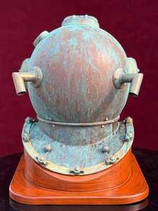Casco de Buceo Náutico Marítimo Mark V, Réplica Decorativa de Metal para Buceo en Aguas Profundas, Sin Base de Madera - Product Image 4