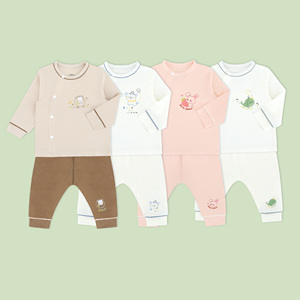 Combinaison pour tout-petits, design de dessin animé, respirante, tricotée, manches longues, toutes saisons, unisexe, tissu modal et élasthanne - Product Image 1