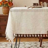 Nappe et housses de canapé multi-usages en coton et lin tissé, motif végétal moderne, anti-taches, personnalisables, teintes unies, carrées