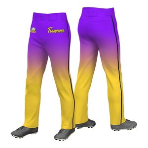 Pantalon de baseball dégradé vert foncé et turquoise, bas ouvert, extensible dans quatre directions, séchage rapide, respirant, vêtements de sport d'équipe - Product Image 4
