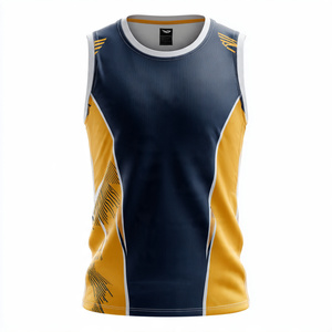 เสื้อกล้ามฟุตบอลแบบซับลิเมชั่นสั่งทำพิเศษ ผ้าโพลีเอสเตอร์ 100% ชุดฝึกซ้อม เสื้อกล้ามพิมพ์ลาย คอกลมสำหรับผู้ชาย เสื้อกล้ามซับลิเมชั่นคอเหลี่ยม - Product Image 6