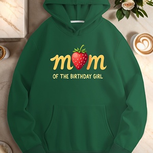 Sudaderas con capucha casuales de mamá con fresa o mujer - Product Image 1