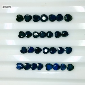 ไพลินสีน้ำเงินธรรมชาติ รูปหัวใจ คันชานา 29 เม็ด น้ำหนัก 6.43 กะรัต ผ่านการอบความร้อน เกรด 3A พลอยหลวม ความใสระดับดี สำหรับเครื่องประดับดีไซเนอร์ - Product Image 1