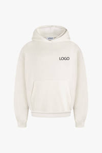 <b>Mens</b> Solid White Custom Logo <b>Pullover</b> Hoodie and Matching Jogger Sweatpants Tracksuit OEM ODM Wholesale Apparel - Product Image 3