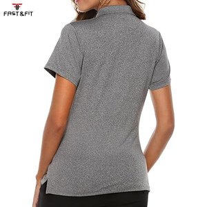 Camisetas Deportivas Casuales de Manga Corta para Mujer, de Satén, Poliéster y Elastano, de Secado Rápido, que Absorben la Humedad, Personalizables, al por Mayor - Product Image 3
