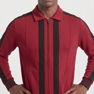 Men's Red Track Suit Full Zip Sweatshirt Joggers Set Stand Collar Style Turn-down Collar <b>Jacket</b> Trouser Set Street Tracksuit Men - Product Image 6