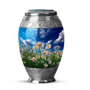 Urna Conmemorativa Estilo Americano con Mariposas Voladoras para Cenizas de Adultos, Urna de Cremación Grande con Acabado Brillante, Diseño de Color Personalizable - Product Image 1