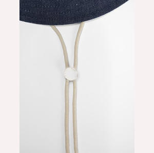 <b>Navy</b> Blue Wool Hand Embroidery Ribbon & Rope Bucket <b>Hat</b> Unisex Casual Spring Summer Wide Brim Adult 56-58CM Breathable Style - Product Image 3