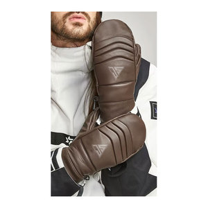 Gants de sport en cuir pour l'extérieur, hiver, intérieur polaire, pour hommes et femmes, épaissis, coupe-vent et résistants à l'eau, chauds et coupe-vent pour le ski - Product Image 3