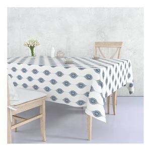 Custom Organic Cotton Table Cover White <b>Rectangle</b> Protector for Wedding Kitchen Party-Lightweight Standard Round Fabric - Product Image 3