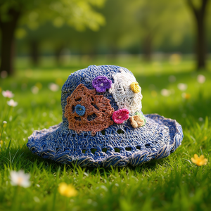 Chapeau en tricot fleuri pour promotions, casquette douce et élégante - Product Image 3